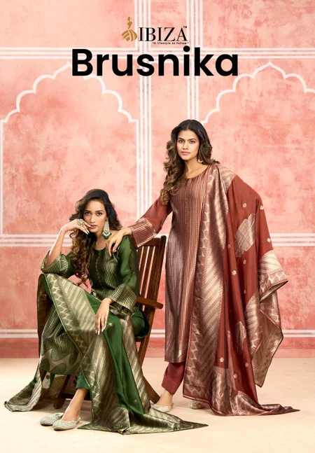 Brusnika By Ibiza Banglory Silk Jacquard Bulk Designer Salwar Suits Orders In India